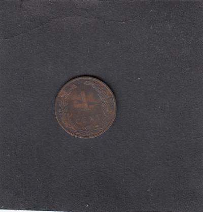 Beschrijving: 1 Cent WILHELMINA  